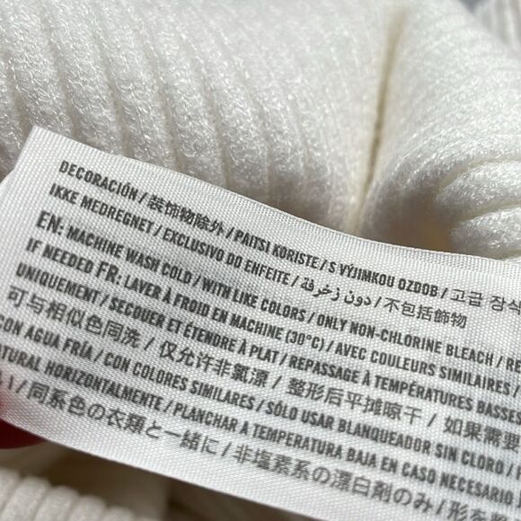 Abercrombie & Fitch White Ribbed Mock Neck Knit Sweater (Size: XS) - Picture 10 of 13